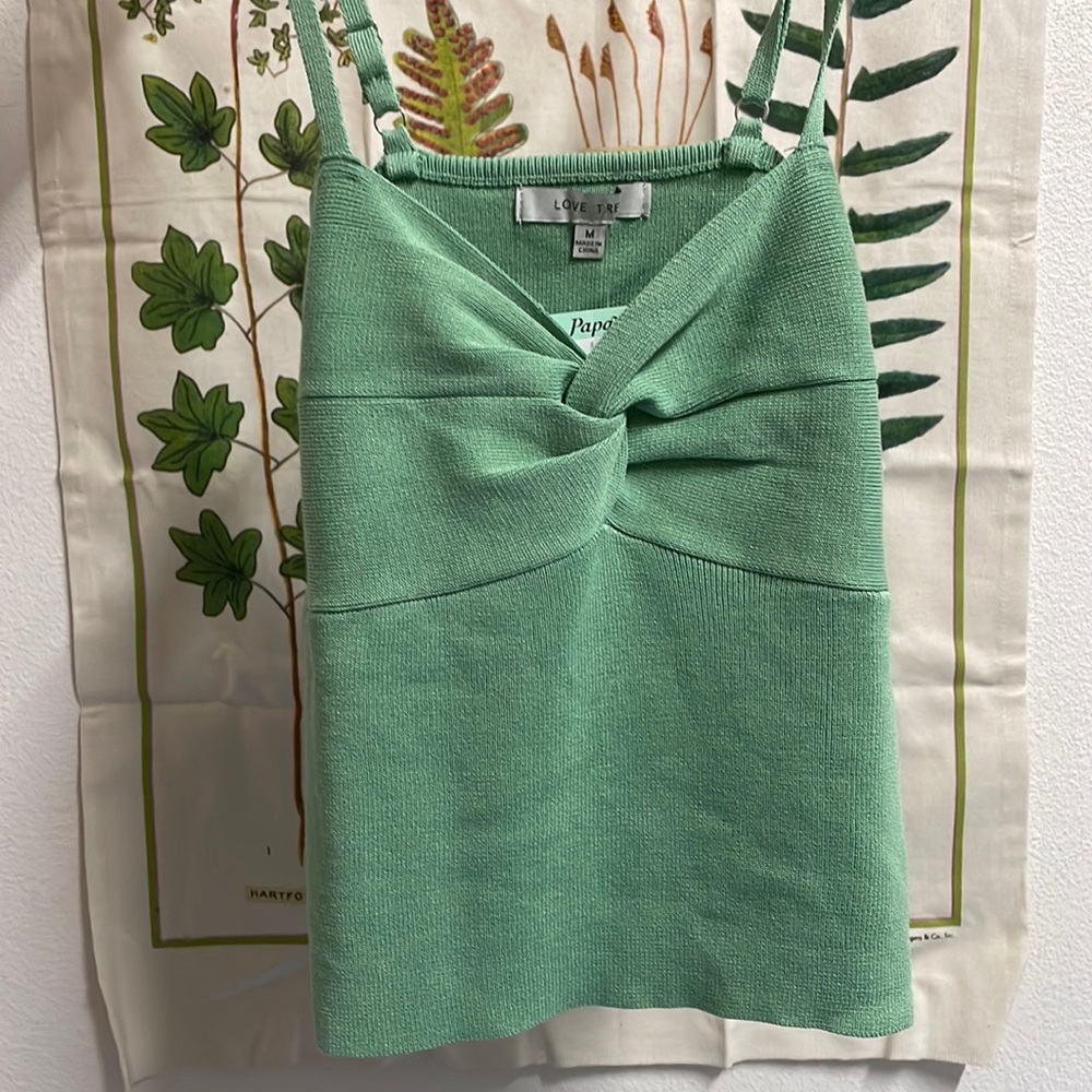 Love Tree Green Crop Top